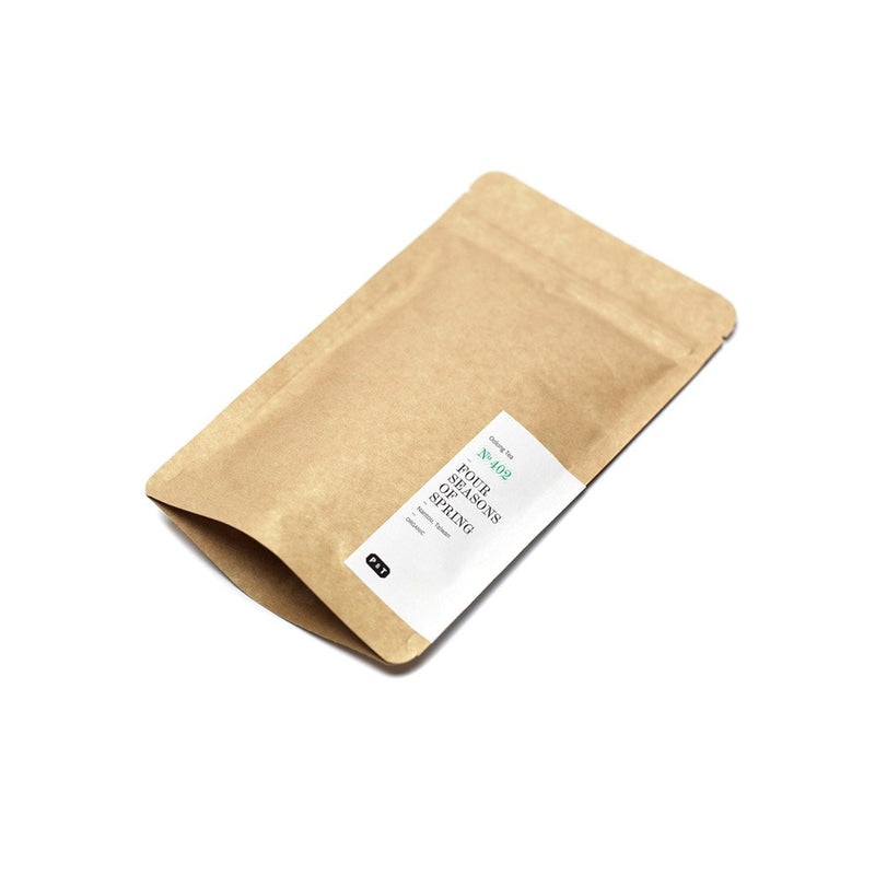 Four Seasons of Spring N°402 floral, milky, sweet A daily favourite oolong in Taiwan with a strong floral character. Oolong Tea, Nantou, Taiwan Paper & Tea