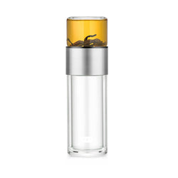 Isolierte Glasflasche zum Aufbrühen und Trinken von Tee unterwegs. Füllmenge 240 ml  Teekanne P & T Nomad bottle Accessoire Paper & Tea
